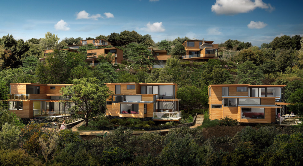 Rocky Lane St Agnes, Cornwall hillside development timber frame