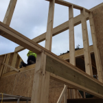 Timber frame, elevated views over river Pentire